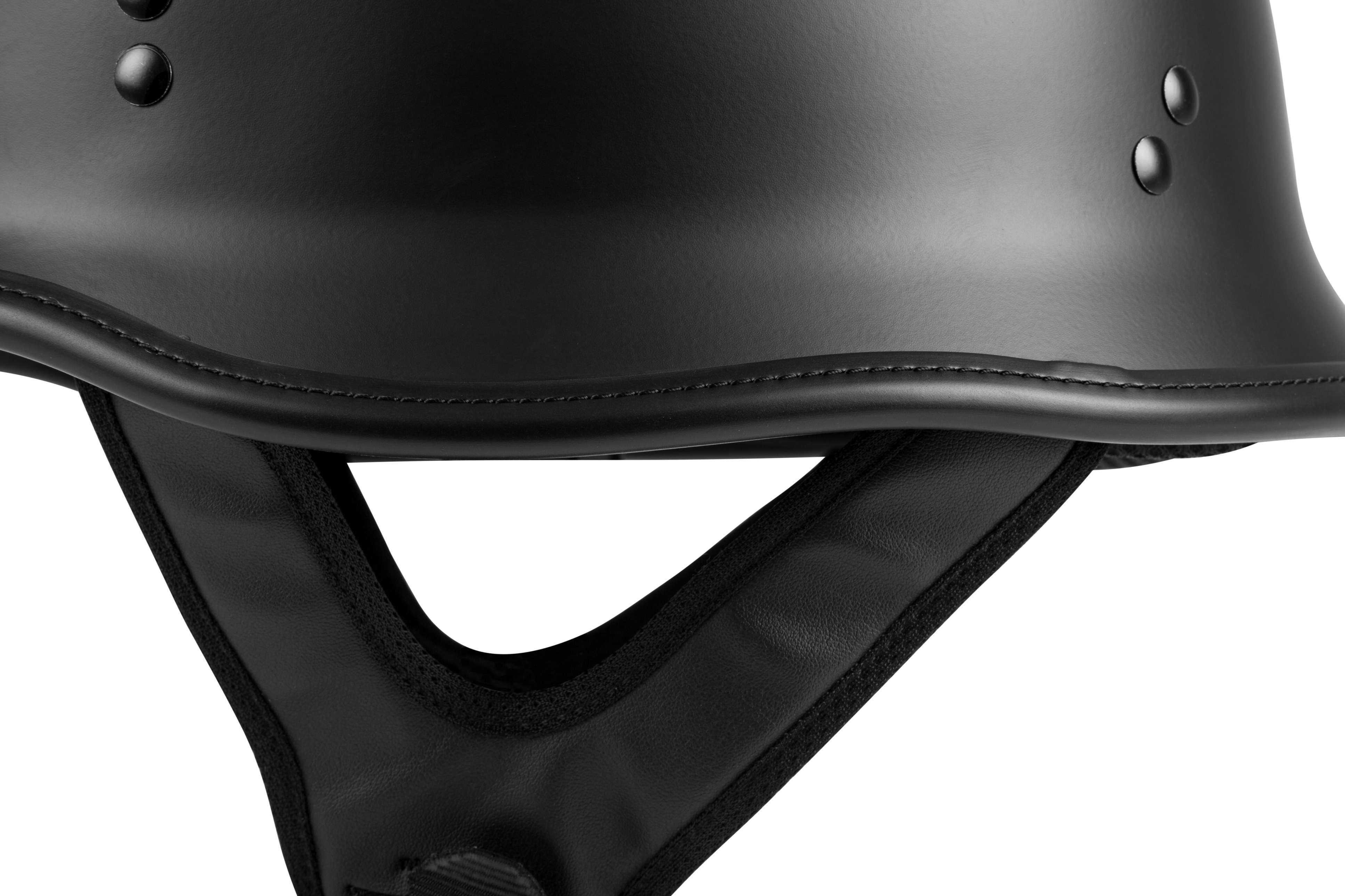 Highway 21 9mm Matte Black German Beanie Helmet