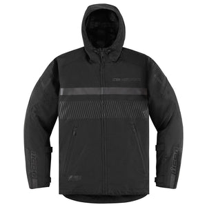 Women's PDX3 Jacket Black: Raised on the rain-soaked streets of Portland, the ICON design team knows a few things about wet w