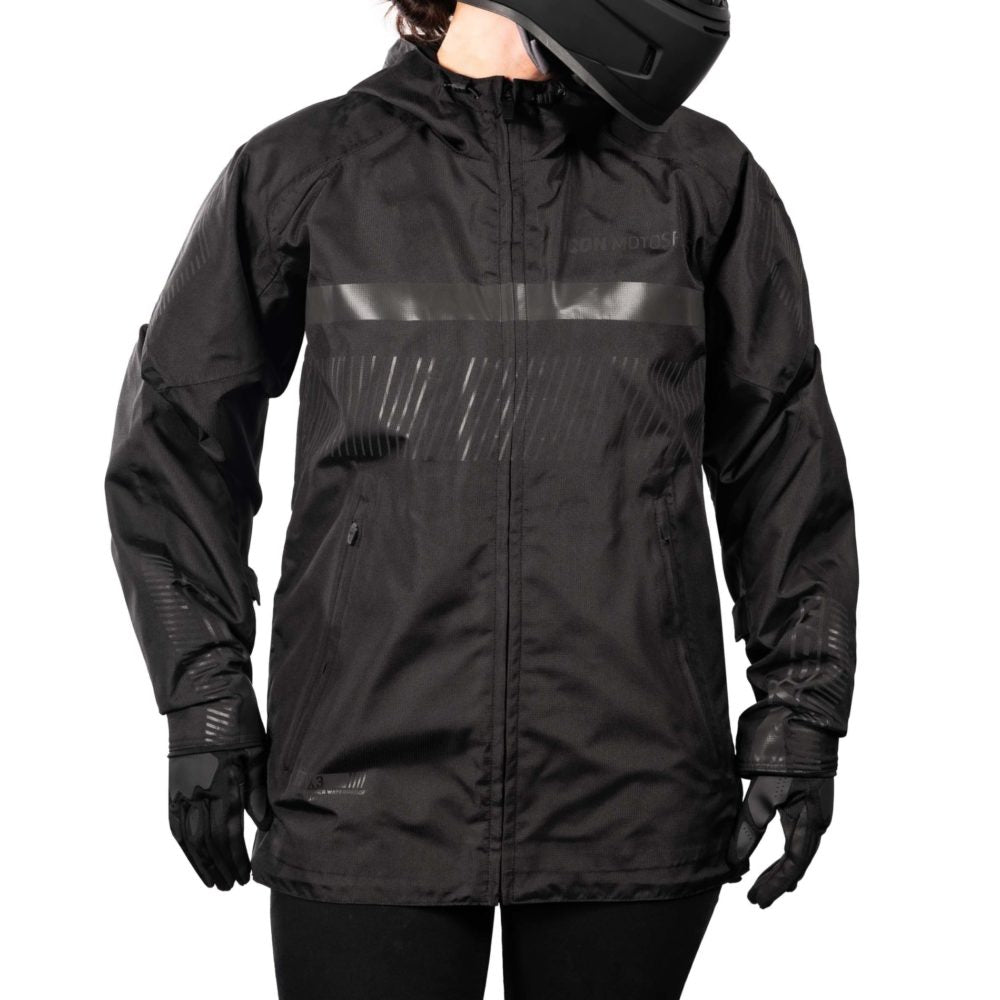 Women's PDX3 Jacket Black: Raised on the rain-soaked streets of Portland, the ICON design team knows a few things about wet w
