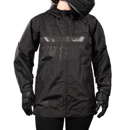 Women's PDX3 Jacket Black: Raised on the rain-soaked streets of Portland, the ICON design team knows a few things about wet w