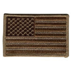 American Flag Patch Brown 3 Inch: Heat-sealed backing for easy iron-on application