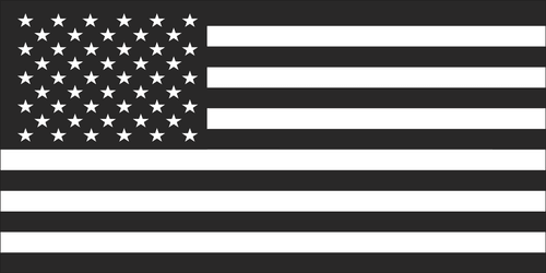 Black & White USA Flag - Eagle Leather