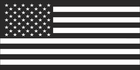 Black & White USA Flag: Premium Vinyl Bumper Sticker American Made
3