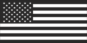 Black & White USA Flag: Premium Vinyl Bumper Sticker American Made
3