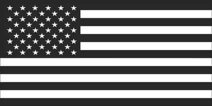 Black & White USA Flag: Premium Vinyl Bumper Sticker American Made
3