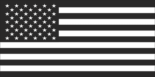 Black & White USA Flag: Premium Vinyl Bumper Sticker American Made
3