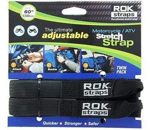 ROK Strap HeavyDuty Black 60-Inch: MOTORCYCLE STRETCH STRAP 
 Famous "flat cargo stretch straps", designed specifically for m