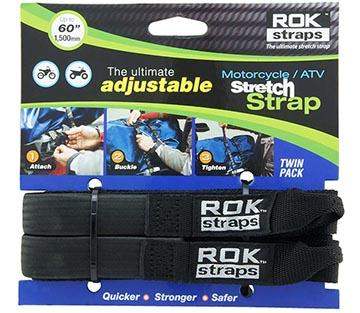 ROK Strap HeavyDuty Black 60-Inch: MOTORCYCLE STRETCH STRAP 
 Famous "flat cargo stretch straps", designed specifically for m