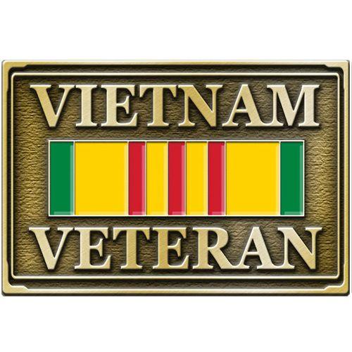 Eagle Emblems Men's 3-1/4" Vietnam Veteran SVC.RIBB Buckle - Multicolor - Eagle Leather
