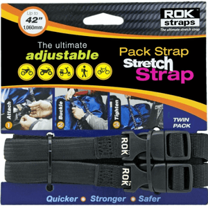 ROK Strap MediumDuty Black 42-Inch: MOTORCYCLE STRETCH STRAP 
Famous "flat cargo stretch straps", designed specifically for m