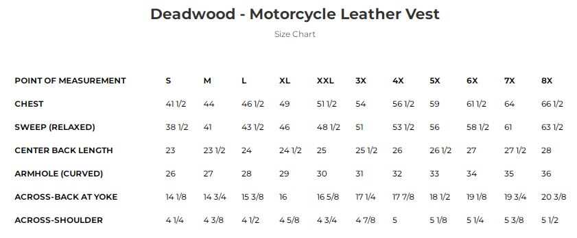 Deadwood Leather Vest: Deadwood Men's Motorcycle Western Style Leather Vest
PRODUCT OVERVIEW:
The Deadwood Leather Vest, from
