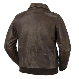 Men's Duke Jacket: Features:

Lambskin leather
Distressed Brown bomber jacket
Cotton ribbed cuffs
Cotton ribbed waistband
Ful