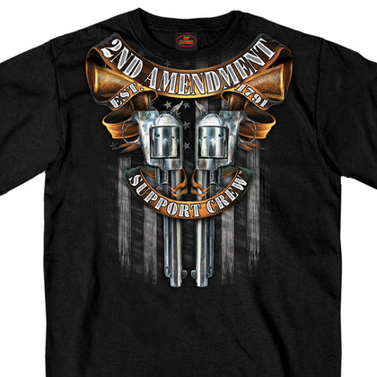 Men's Long Sleeve Crossed Pistols Shirt: Description:Mens 'Crossed Pistols' Black Long Sleeve ShirtThis front and back printe