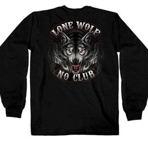 Men's Long Sleeve Shirt Lone Wolf: Features:-• 100% Heavyweight Cotton• Lone Wolf printed on Front &amp; Back side• Proudly P