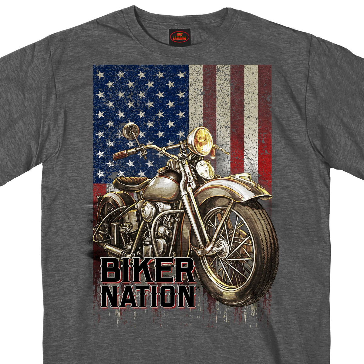 Biker Nation Cycle Flag Shirt: Features:

100% heavyweight cotton shirt
Screen printed on Front side only
Proudly printed in 