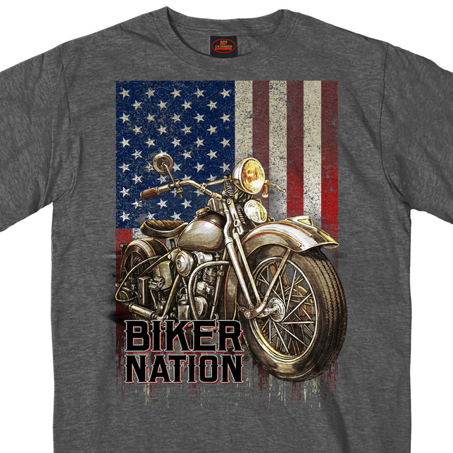 Biker Nation Cycle Flag Shirt - Eagle Leather