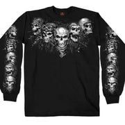 Men's Long Sleeve Shirt 5 Skulls: Features:-• 100% Heavyweight Cotton• Five Skulls Printed on Chest and Arms• Proudly Printed