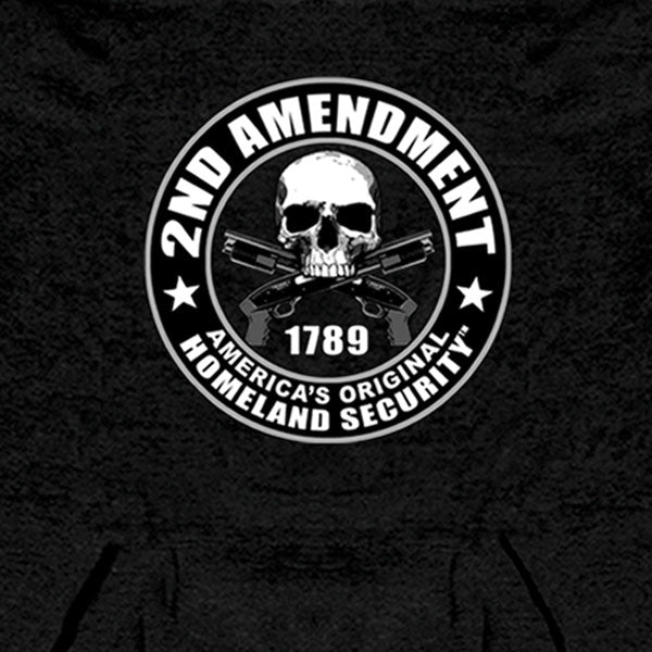Men's 2nd Amendment Pullover: Features:

11 Ounce Heavyweight
70% Cotton 30% Polyester
2nd Amendment Print
Screen printed on 