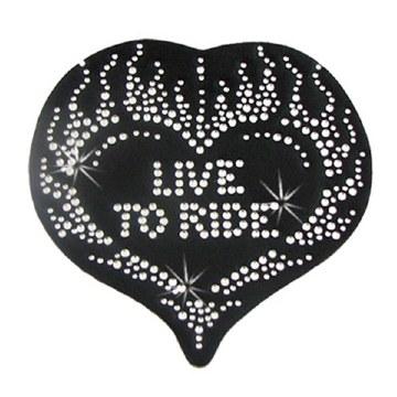 Helmet Bling Live To Ride Bk