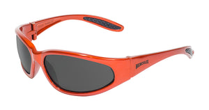 Hercules 1 Orange and Smoke: MOTORCYCLE SAFETY SUNGLASSESMeets ANSI Z87