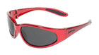 Hercules 1 Red Frame Smoke Lens: MOTORCYCLE SAFETY SUNGLASSESMeets ANSI Z87