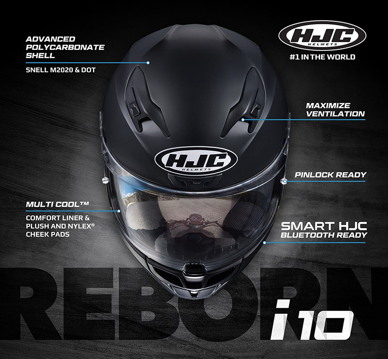 HJC V10 Helmet Semi Flat Black M HJC V10 Helmet Semi Flat Black M