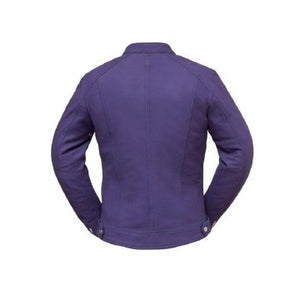Ladies Fashionista Jkt Purple: Features:

Soft Cow Cuba Skin
Offered in Black or Brown
Three zip pockets detail
Hourglass sha