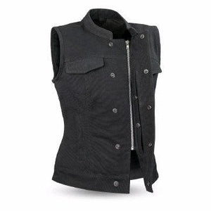 Ladies Ludlow Canvas Vest Black: The Ludlow is our quintessential women's Club Style vest