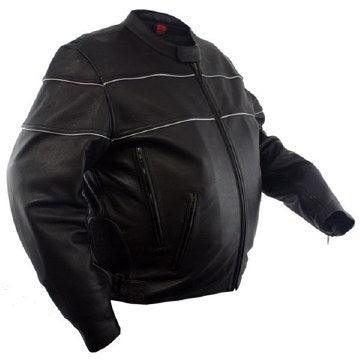 Eagle Leather Men's Reflective Jacket - Black - Eagle Leather