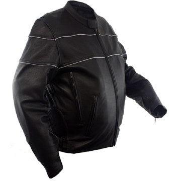 Eagle Leather Men's Reflective Tall Jacket - Black - Eagle Leather