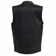Youth Sized Club Vest: Features:

Premium Leather 1mm
Open Collar Design with Concealed Snap Front Closure
Concealed Zipper &
