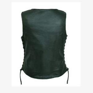 Ladies Vest WBK-WH-Plaid: Features:

Ladies Vest White and Black Plaid
Ladies Premium Leather Vest With Black Flannel Liner
I