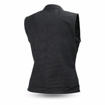 Ladies Ludlow Canvas Vest Black: The Ludlow is our quintessential women's Club Style vest