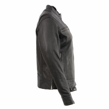 Ladies Lightweight Leather Jacket: Features:

Goatskin 1