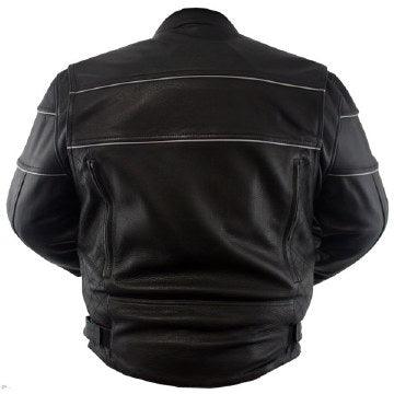 Eagle Leather Men's Reflective Jacket - Black - Eagle Leather