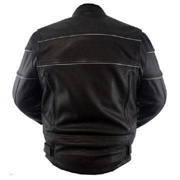 Eagle Leather Men's Reflective Tall Jacket - Black - Eagle Leather