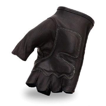 First Classics Men's Flame Fingerless Gel Glove - Black - Eagle Leather