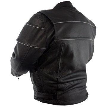 Eagle Leather Men's Reflective Jacket - Black - Eagle Leather