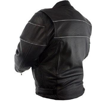 Eagle Leather Men's Reflective Tall Jacket - Black - Eagle Leather