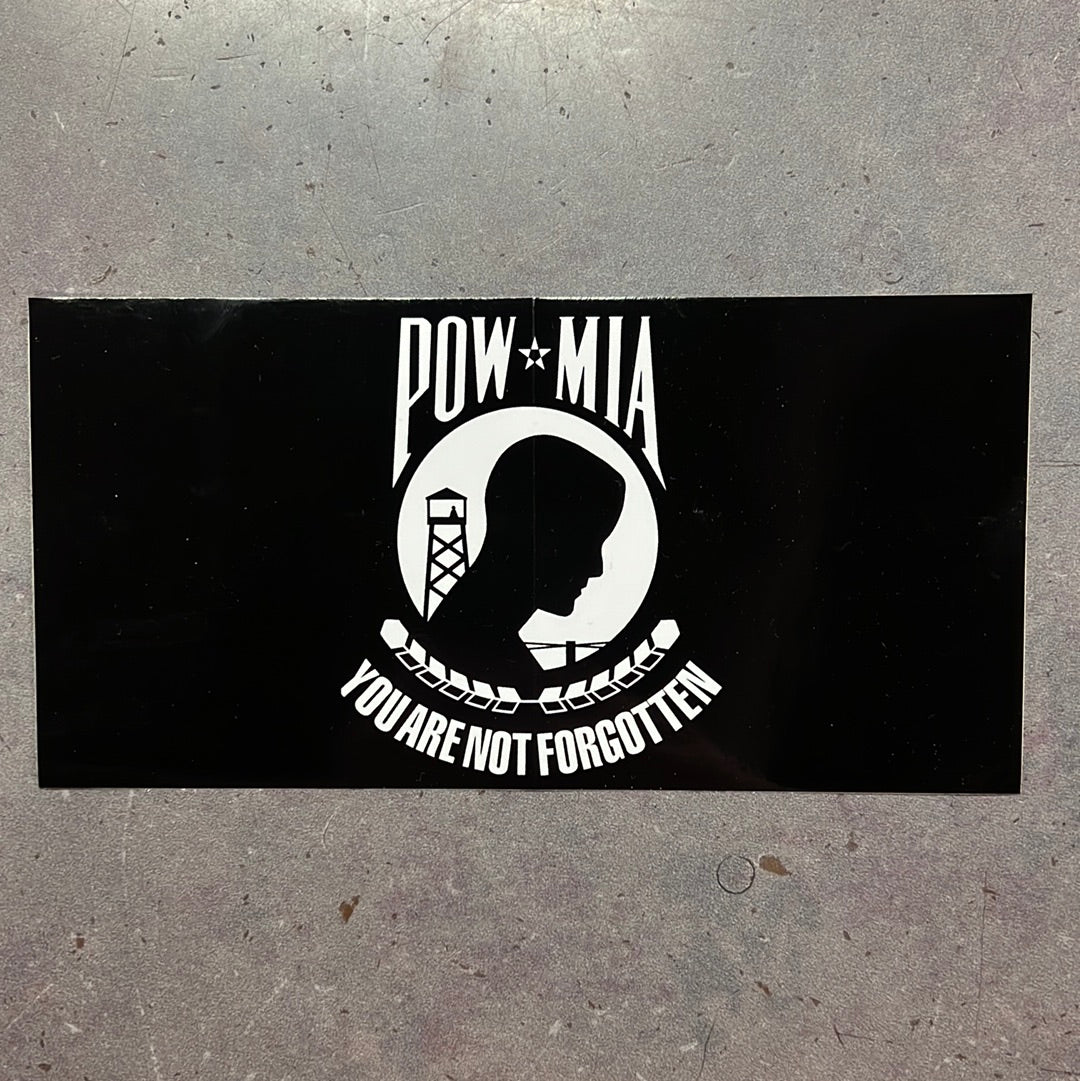 POW Black & White Bumper Sticker