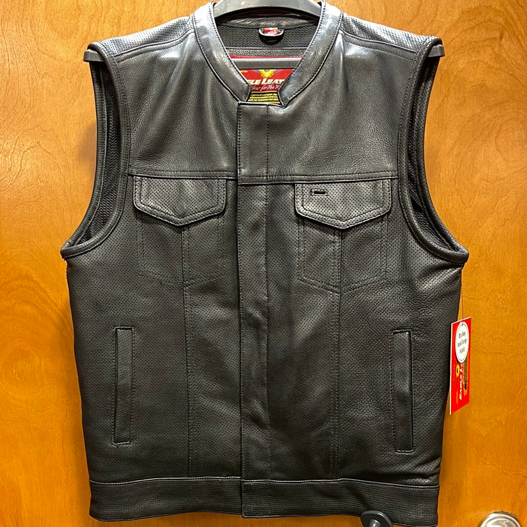 Men's Ventilator Perforated Club Vest - Eagle Leather
