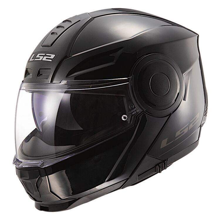 ls2 gloss black helmet LS2 Horizon Modular Helmet – Matte Black – Eagle Leather
