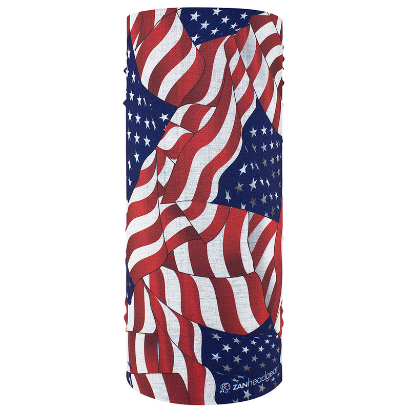 Zan® Motley Tube® Polyester Wavy American Flag