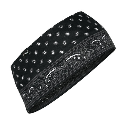 Zan® Headband SportFlex® Series Black Paisley