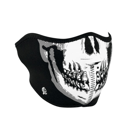 Half Mask Skull Glow In Dark: The ZAN Headgear Neoprene Half Face Mask features full coverage of the nose, chin, and cheeks w