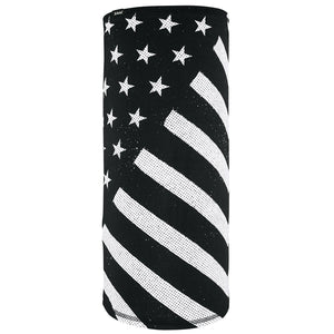 Motley Tube Black & White Flag: The ZANheadgear® SportFlex™ Series Motley Tube® is a versatile all-in-one headgear constructe