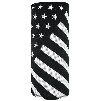 Motley Tube Black & White Flag: The ZANheadgear® SportFlex™ Series Motley Tube® is a versatile all-in-one headgear constructe