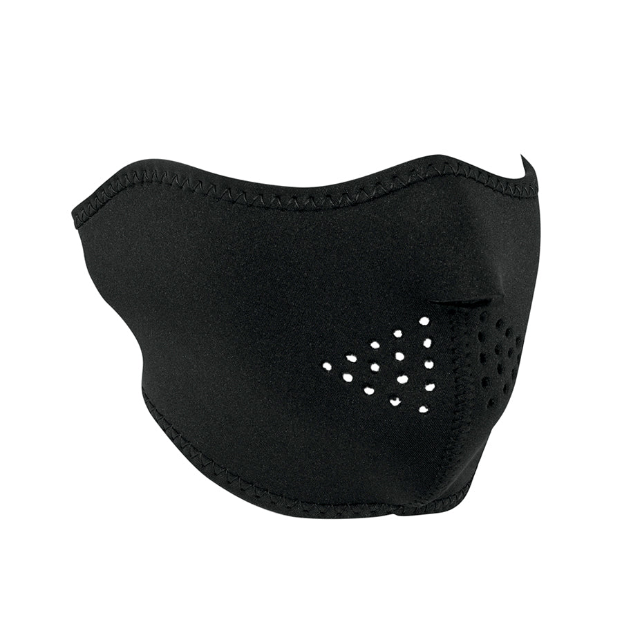 Half Mask Neoprene Black: The ZAN Headgear Neoprene Half Face Mask features full coverage of the nose, chin, and cheeks with