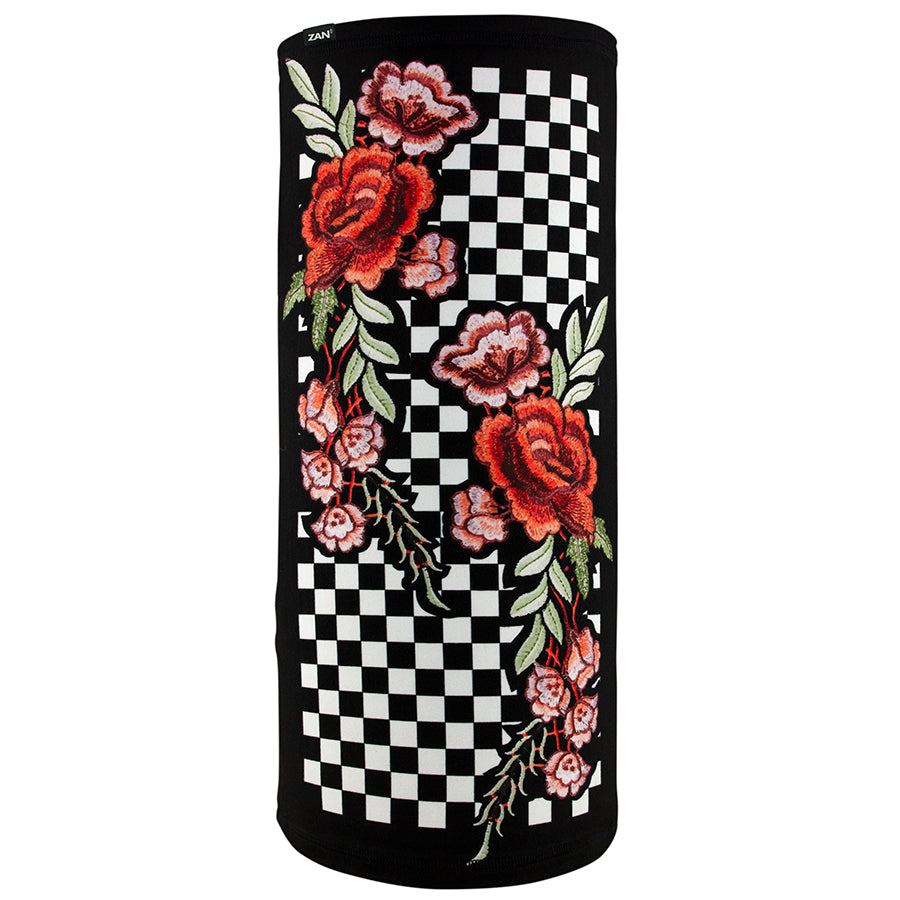 Zan® Motley Tube® SportFlex® Series Black & White Checkered Floral