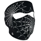 Full Mask Glow Spider Web Black: The ZAN Headgear Neoprene Face Mask features full coverage of the face and ears with stretch